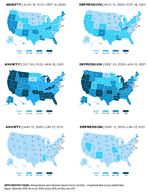 Supplementary Figure National and State Trends in Anxiety and Depression Severity Scores Among Adults During the COVID19 Pandemic  United States 20202021 Maps