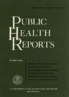 Public Health Reports  v 80 no 3 March 1965  cover