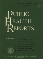 Public Health Reports  v 73  no 5  cover