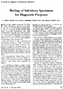 Mailing of infectious specimens for diagnostic purposes