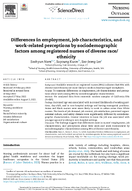 Differences in Employment Job Characteristics and WorkRelated Perceptions by Sociodemographic Factors Among Registered Nurses of Diverse RaceEthnicity