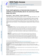 Public health applications of historical smoke forecasts An evaluation of archived BlueSky data for the coterminous United States 20152018