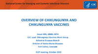 Overview of chikungunya and chikungunya vaccines