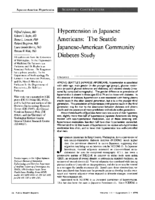 Hypertension in Japanese Americans the Seattle JapaneseAmerican Community Diabetes Study