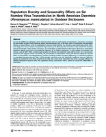 Population Density and Seasonality Effects on Sin Nombre Virus Transmission in North American Deermice Peromyscus maniculatus in Outdoor Enclosures