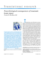 Neurobiological consequences of traumatic brain injury