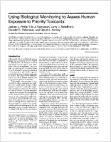 Using biological monitoring to assess human exposure to priority toxicants