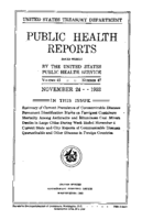 Public Health Reports  v 48 no 47  cover