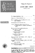 Public Health Rep v 72 no 1  table of contents