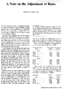 A note on the adjustment of rates