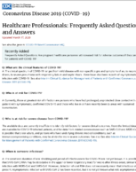 Healthcare Professionals Frequently Asked Questions and Answers Updated March 17 2020