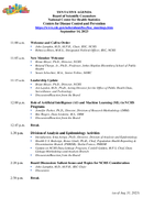 Agenda  Board of Scientific Counselors National Center for Health Statistics Centers for Disease Control and Prevention September 14 2023
