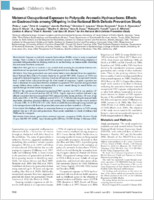 Maternal Occupational Exposure to Polycyclic Aromatic Hydrocarbons Effects on Gastroschisis among Offspring in the National Birth Defects Prevention Study