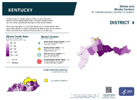 KY Congressional District 04 Stroke and Stroke Centers Map 118th Congress