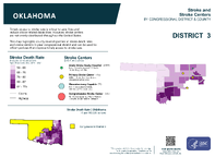 OK Congressional District 03 Stroke and Stroke Centers Map 118th Congress