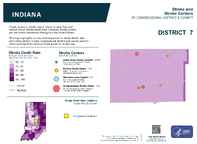 IN Congressional District 07 Stroke and Stroke Centers Map 118th Congress