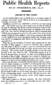 Public Health Reports  v 54 no 52 DECEMBER 29 1939
