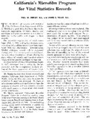 Californias microfilm program for vital statistics records