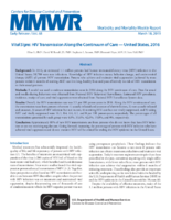 Vital Signs  HIV Transmission Along the Continuum of Care  United States 2016