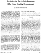 Statistics in the administration of a State health department