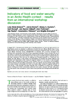 Indicators of food and water security in an Arctic Health context  results from an international workshop discussion