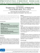 Telepharmacy and Quality of Medication Use in Rural Areas 20132019
