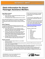 NIOSH Fact Sheet Ebola Information for Airport Passenger Assistance Workers 2024