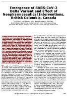 Emergence of SARSCoV2 Delta Variant and Effect of Nonpharmaceutical Interventions British Columbia Canada