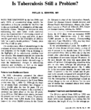 Is Tuberculosis Still A Problem