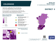 CO Congressional District 08 Stroke and Stroke Centers Map 118th Congress