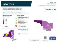 NY Congressional District 25 Stroke and Stroke Centers Map 118th Congress