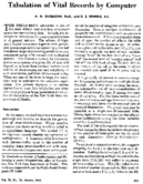 Tabulation of vital records by computer