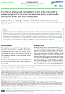 Functional analysis of colonization factor antigen I positive enterotoxigenic Escherichia coli identifies genes implicated in survival in water and host colonization
