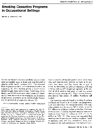 Smoking cessation programs in occupational settings