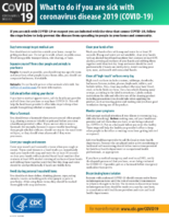 What to Do If You Are Sick with Coronavirus Disease 2019 COVID19 02292020