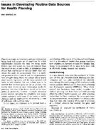 Issues in developing routine data sources for health planning
