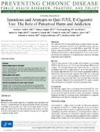 Intentions and Attempts to Quit JUUL ECigarette Use The Role of Perceived Harm and Addiction