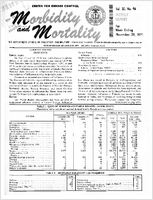 Morbidity and Mortality Weekly Report Vol 20 No 46 week ending November 20 1971