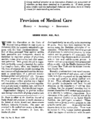 Provision of medical care