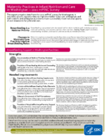 Maternity Practices in Infant Nutrition and Care in Washington  2011 mPINC Survey