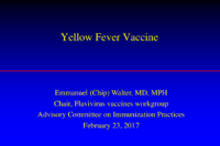 Yellow fever vaccine