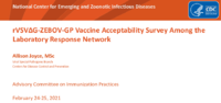 rVSVGZEBOVGP vaccine acceptability survey among the laboratory response network