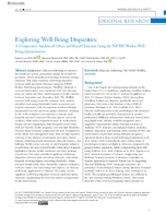 Exploring WellBeing Disparities A Comparative Analysis of Urban and Rural Clinicians Using the NIOSH Worker WellBeing Questionnaire