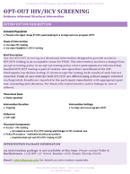 OPTOUT HIVHCV SCREENING
