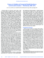 Progress in Rubella and Congenital Rubella Syndrome Control and Elimination  Worldwide 20002016