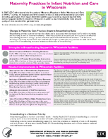 Maternity Practices in Infant Nutrition and Care mPINC in Wisconsin 2010