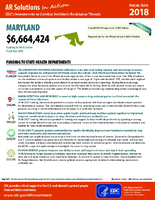 CDCs Investments to Combat Antibiotic Resistance Threats Maryland Fiscal Year 2018