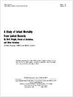 A Study of Infant Mortality From Linked Records by Birth Weight Period of Gestation and Other Variables United States 1960 LiveBirth Cohort