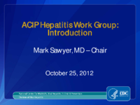 ACIP Hepatitis Work Group  introduction