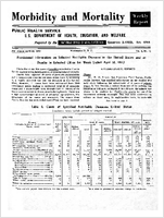 Morbidity and Mortality Weekly Report For release April 22 1960 Vol 9 No 15